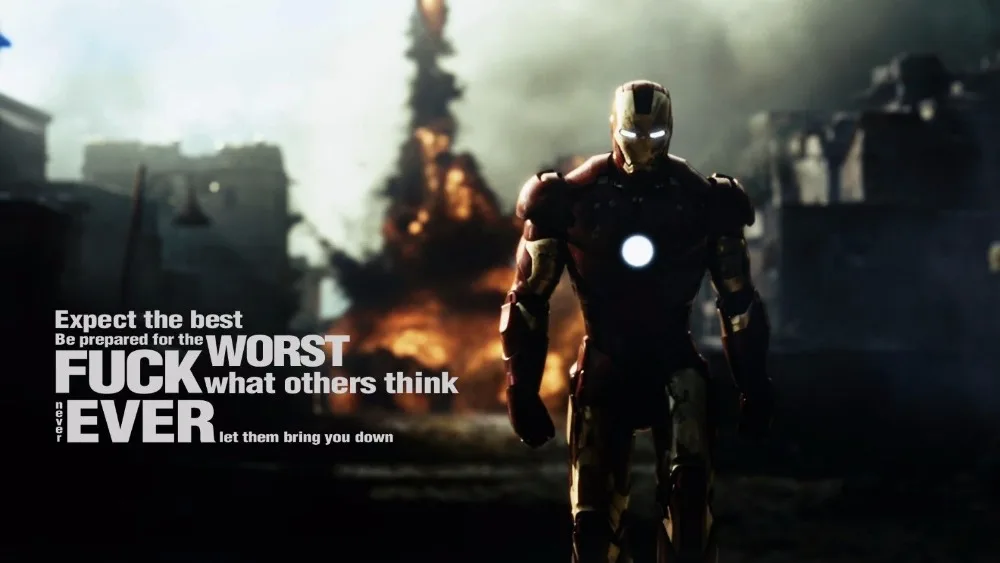 1366B Iron Man 3 - Tony Stark Captain America Movie-Wall Sticker Silk Poster Light Canvas Decoration
