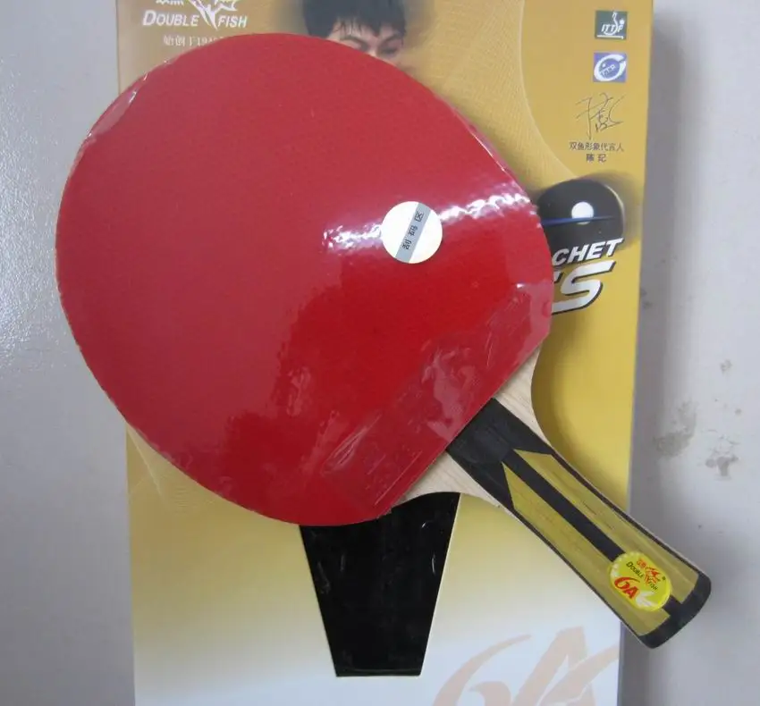 أنهى مضرب مزدوج السمك 6 نجوم 6ae 6ac الجدول الأصلي مضارب تنس المضرب هجوم سريع مع حلقة الخشب الخالص البثور