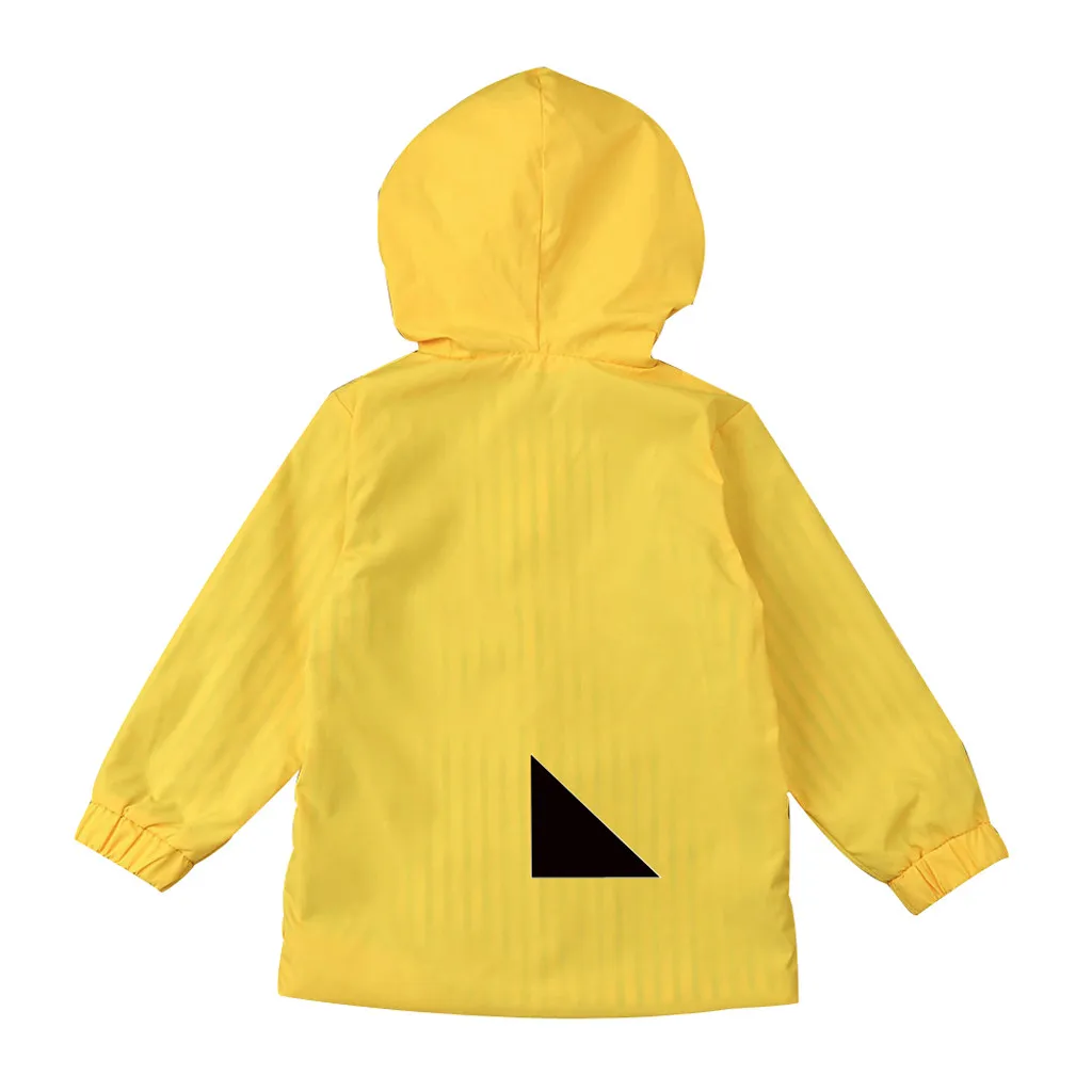 Yangmaile/ Модный Плащ для маленьких мальчиков и девочек, с карманами, с капюшоном, с динозавром, на молнии, пальто, куртка для мальчиков и девочек, Z4