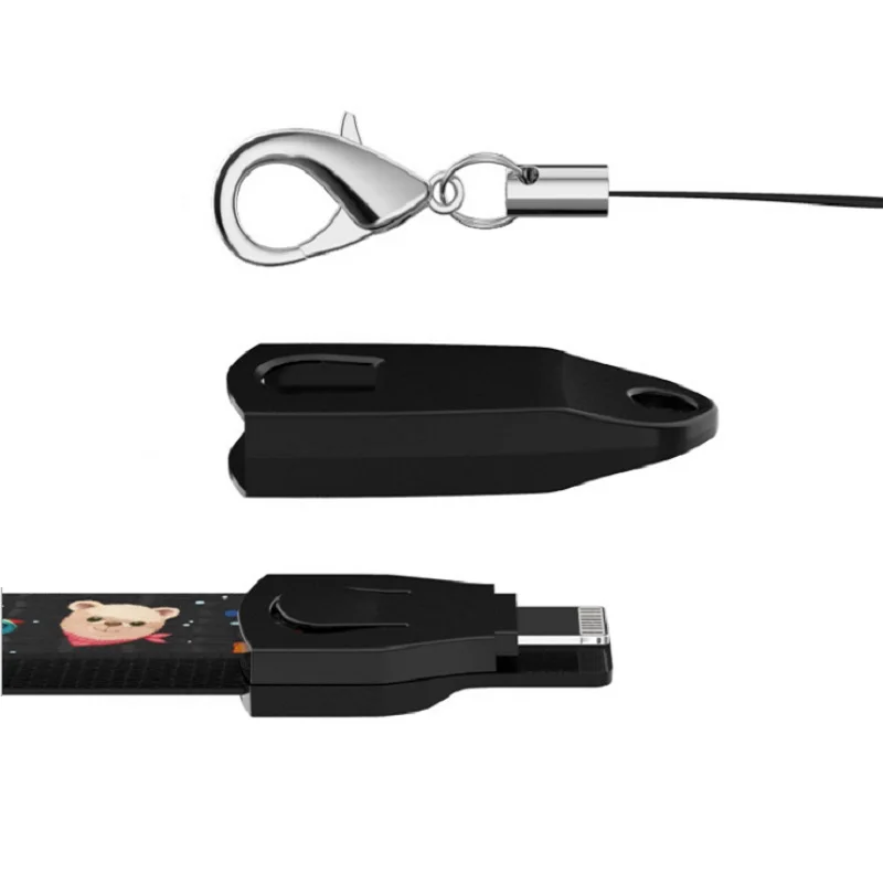 أحزمة هاتف المحمول مع الكابلات نوع c الرقبة الحبل للهاتف شريط للرسغ micro usb cable شاحن آيفون البرق تنوعا