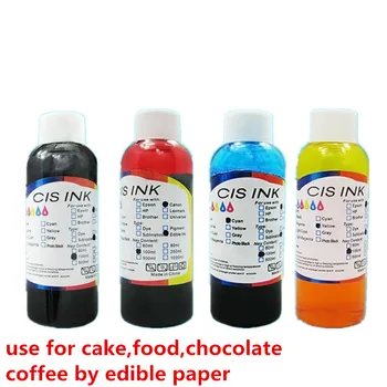 

100ML x 4PCS Edible ink suit for Canon printer , K C M Y . Food Ink cake ink coffee by edible paper