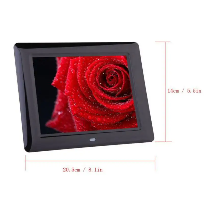 2019 7 дюймов HD lcd Цифровая фоторамка с будильником слайд шоу MP3/4 плеер BK высокое