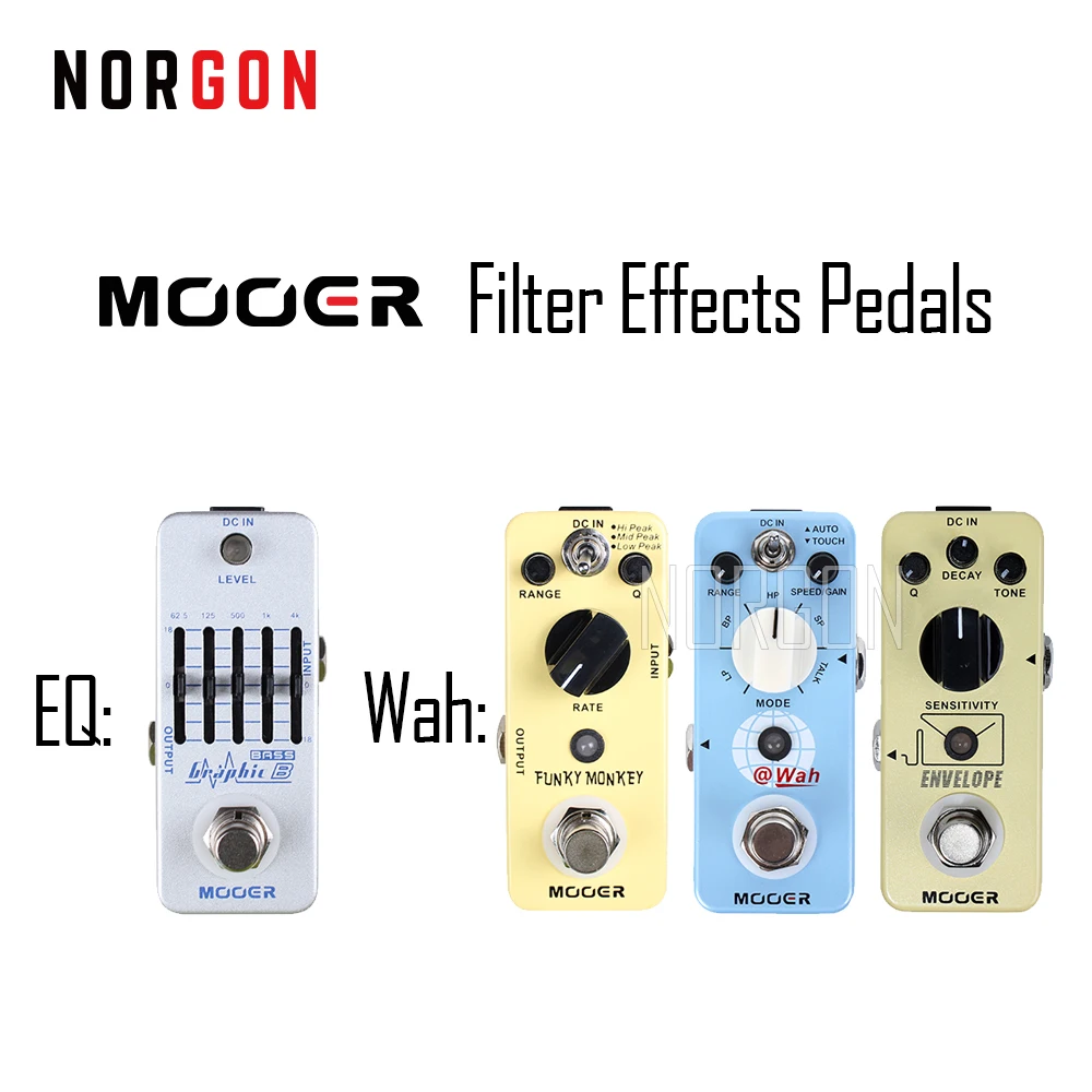 Mooer гитарный фильтр педаль эффектов Электрический цифровой Авто Wah Stompbox Funky