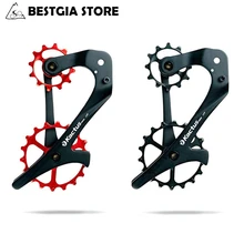 12/18T Keramik Lager Fahrrad Schaltwerk Jockey Rad Set Carbon Fiber Körper Bike Pulley Rad Hinten für SRAM X1 XX1 GX NX