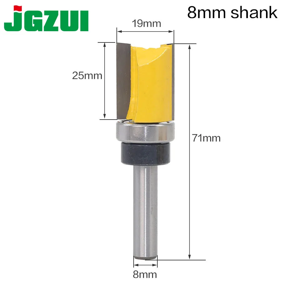 1 шт. 8 мм хвостовик шаблон отделка петля долбежные фрезы прямой концевой фрезы триммер Чистка заподлицо обрезки шипы для деревообработки