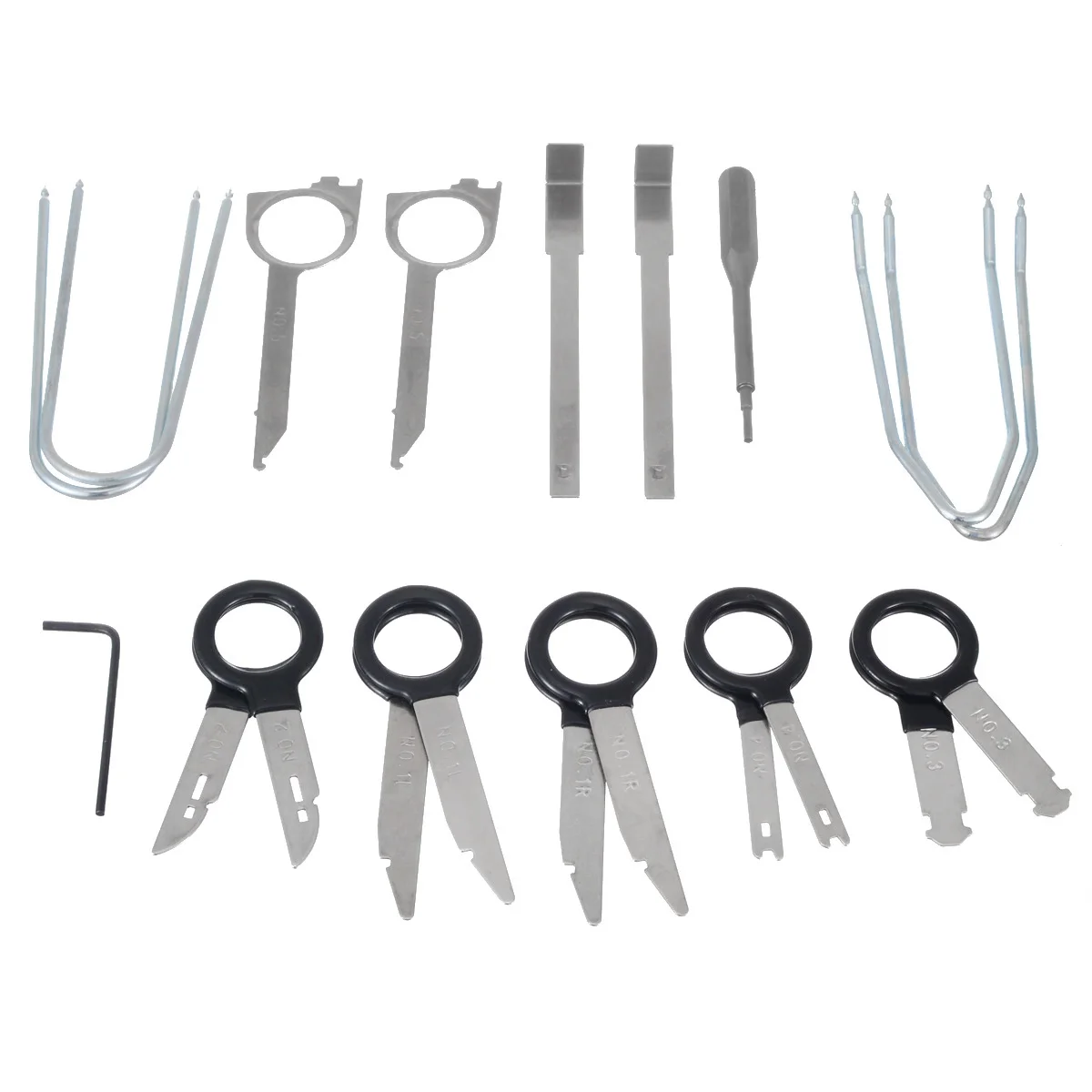 Mayitr 20pcs/set Professional Car Radio Removal Key Tool Kit Audio Tools Keys Stereo CD Repair Hand Tools Set Removal Tool