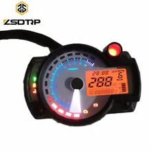 ZSDTRP мотоцикл цифровой спидометр красочный задний светильник ЖК одометр KOSO RX2N+ Универсальный Все мотоцикл