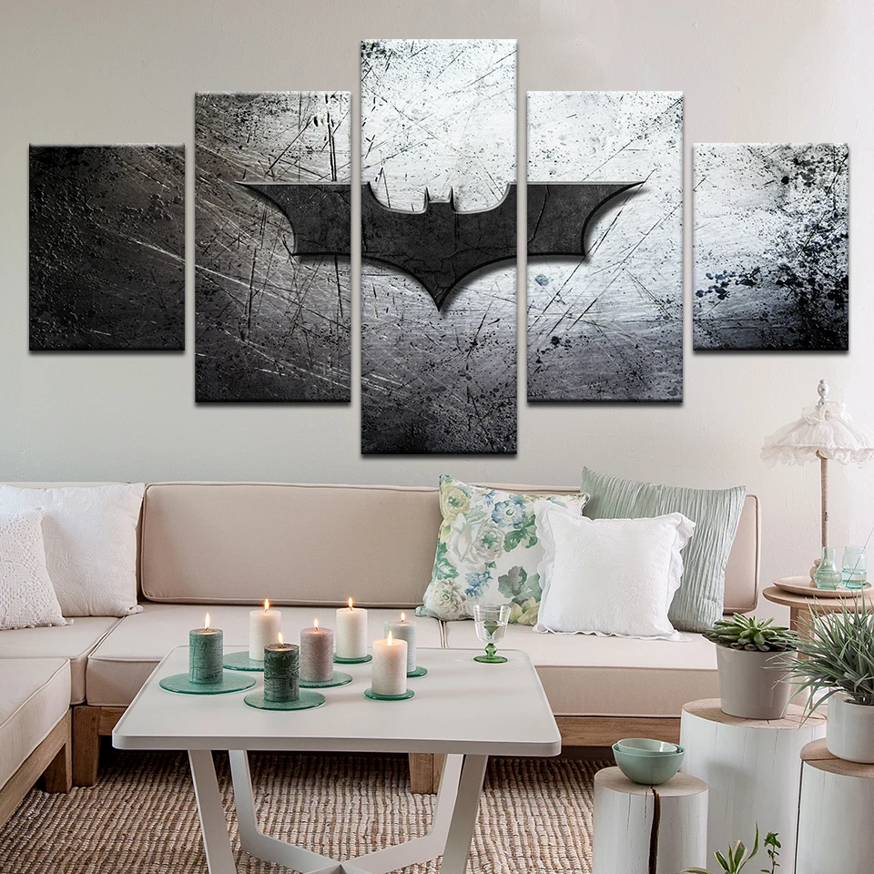 5 панель HD Печатный холст модульной живописи постер с Бэтменом искусство дома декоративные картины на стену для детской комнаты
