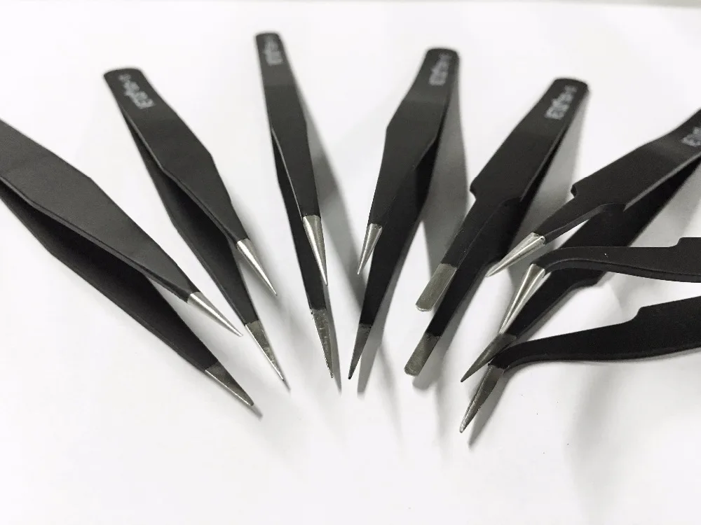 1 шт. антистатический пинцет из нержавеющей стали|tweezers for electronics|tweezer stainlesstweezers