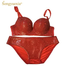 Шикарный комбинезон украшенный кристаллами женский сексуальный комбинезон вечерние костюм сценическая одежда боди Женский певец Стразы телесный цветной наряд