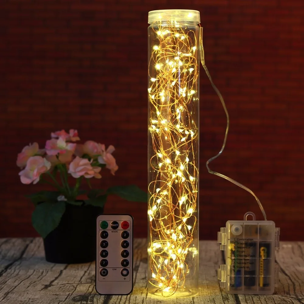10M LED Fairy Lights Battery Operated with Timer Remote Dimmable,Waterproof Starry String wedding decoration christmas Garland 10M LED Fairy Lights Battery Operated with Timer Remote Dimmable,Waterproof Starry String wedding decoration christmas Garland
