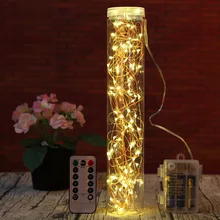 10M LED Fairy světla baterie provozované s časovačem dálkově stmívatelné, vodotěsné hvězdné struny svatební dekorace vánoční Garland