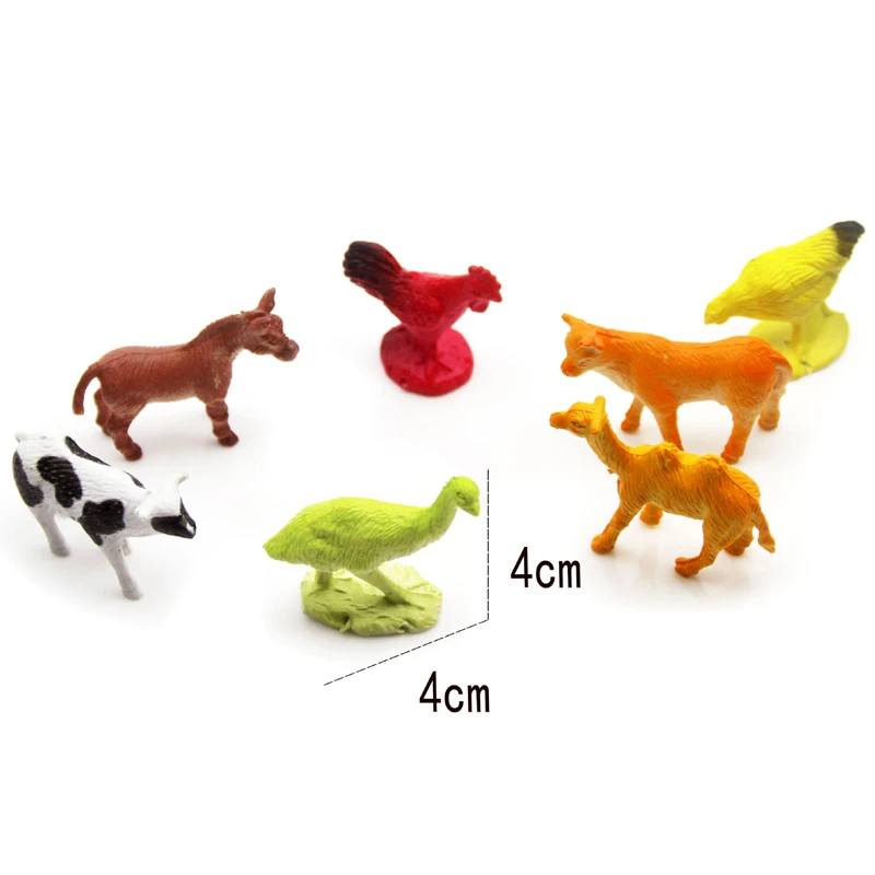 small plastic toy chickens
