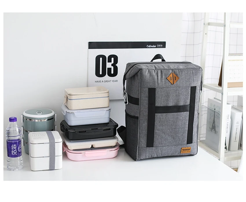 Новая модная большая сумка-переноска для еды сумка с теплоизоляцией Повседневная термо-еда сумка для пикника долговечная изоляция холодильное
