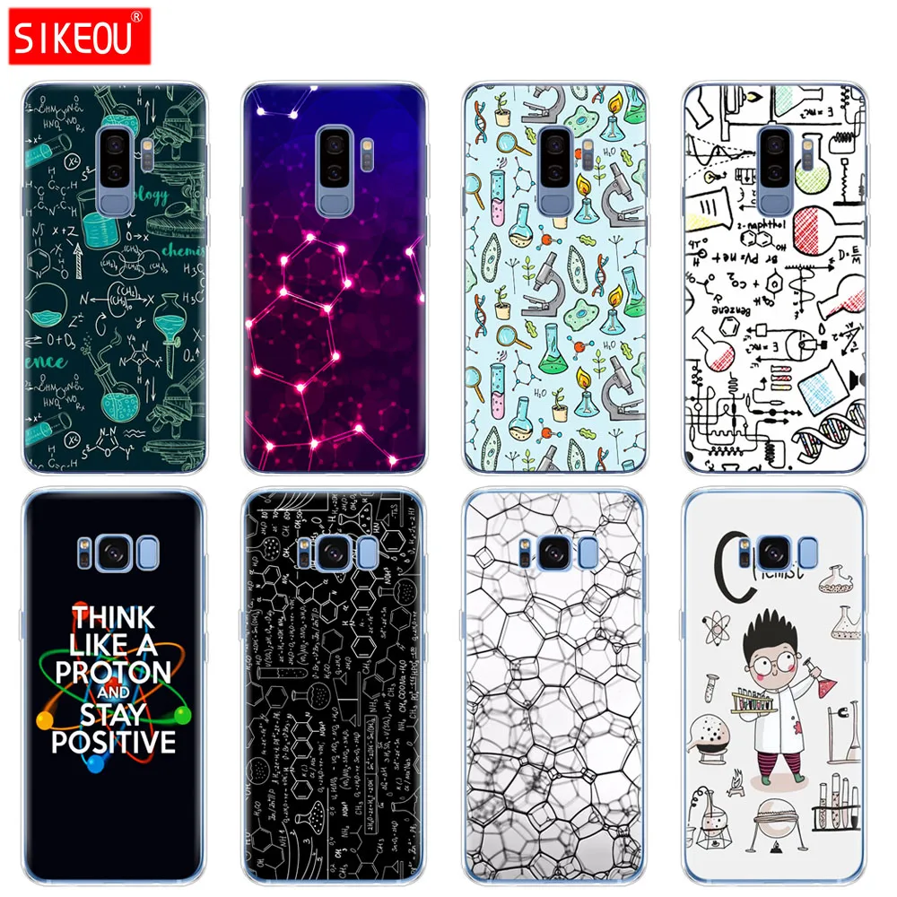 

silicone case for Samsung Galaxy S9 S8 S7 S6 edge S5 S4 S3 PLUS phone cover Biology and Chemistry