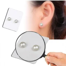 Brincos magnéticos de 6mm, par de brincos de orelha sem piercing de moda, brinco amante de pérola e265