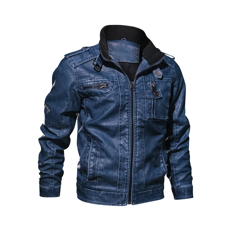 NIANJEEP, кожаная мужская куртка, осень, бренд, ветрозащитные кожаные пальто, повседневные мотоциклетные винтажные Куртки из искусственной кожи, 4XL 5XL