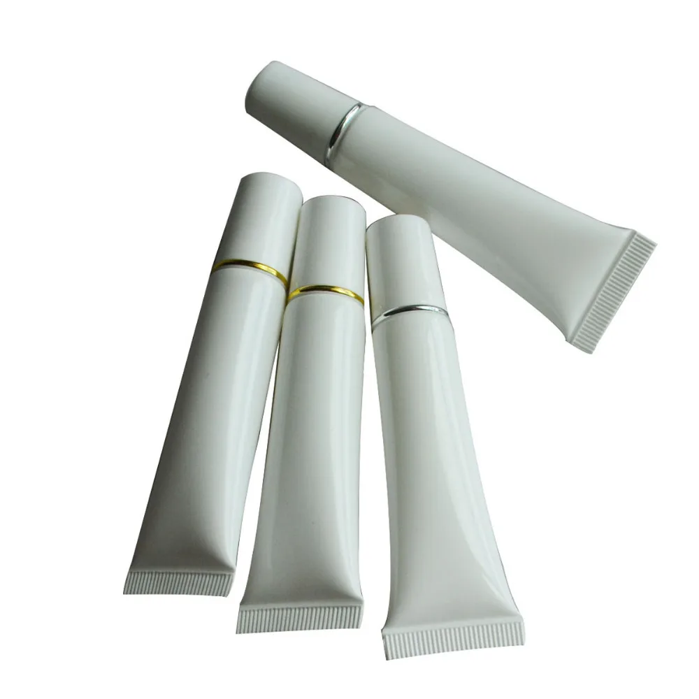 20pcs 20ml Empty White Cosmetic Hose Bottle Plastic Container Travel Eye Cream Cosmetic Facial Cleanser Hand Cream Soft Tube