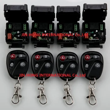 

AC220V 1CH 10A RF Wireless Remote Control Switch System teleswitch 4/ transmitter+4/ receiver relay Receiver Smart Home Switch