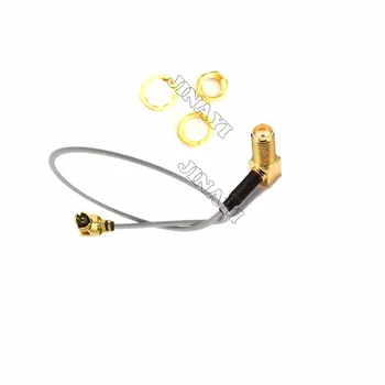 

100pc IPX U.fl IPEX to 90 Degree SMA Female jack Pigtail Antenna Cable Adapter 1.13mm 5cm 15cm 30cm Gray