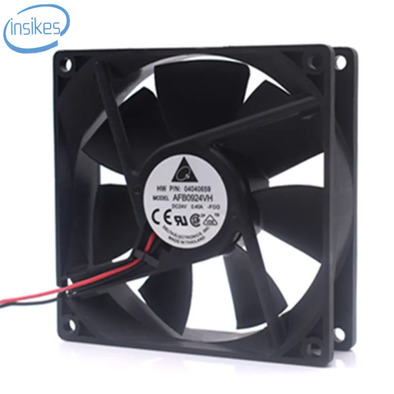 

AFB0924VH Double Ball Bearing Inverter Cooling Fan DC 24V 0.4A 9.6W 3500RPM 9025 9cm 90*90*25mm 2 Wires