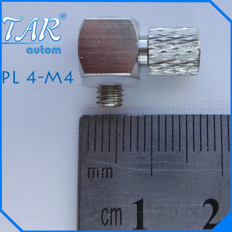 

50 Pieces M4 - 4mm Elbow Pneumatic Pipe Air Hose Quick Fitting Mini Connector Iron