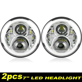 

Ultranthin 2 PCS LED 7inch Headlight for Hi/Low Beam for Jeep Wrangler Off Road for Lada 4x4 urban Niva Turn Signal DRL