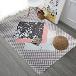 Скандинавские ковры геометрической формы для гостиной Домашний Декоративный Ковер Спальня Мягкий учебный коврик для комнаты Диванный