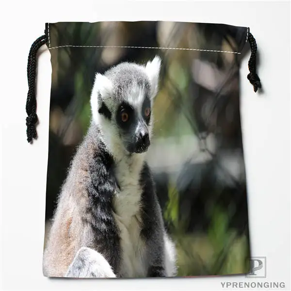 Custom Stoned Lemur at Monkey Drawstring Bags Travel Storage Mini Pouch