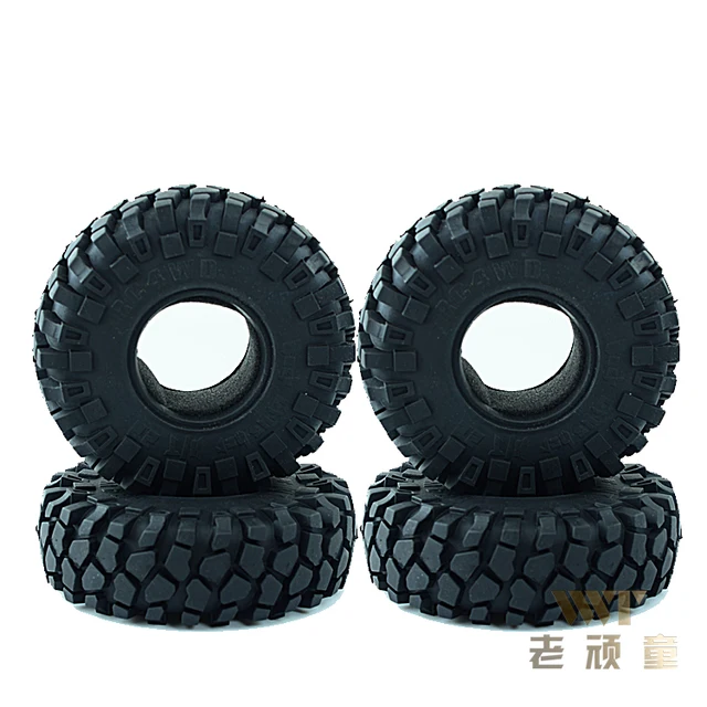 Best Price 4PCS 1:10 climbing car 2.2 inch simulation tire skin AXIAL phantom 90018 SCX10 AX10 general-purpose for RC Car with spongy liner