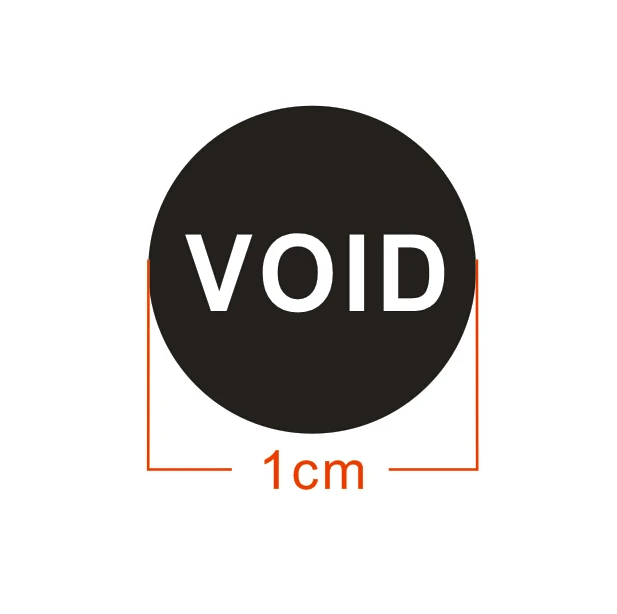 

Round 1cm 500pcs/lot void sticker Warranty "void" if seal broken or removed sealing label if tampered free shipping