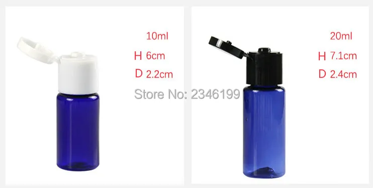 Empty Plastic Bottle 100ml Empty White Cover Cosmetic Container Flip Cover Plastic Bottle 50ml  Empty Blue Plastic Bottle (6)