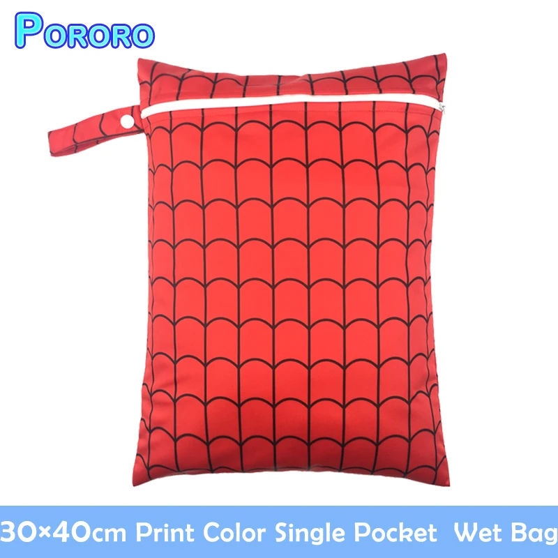 

[Pororo]30*40cm Waterproof Single Pocket Wet Bag Baby Care Diaper Bag Reusable Printed Boy Girl Cloth Bag Summer Travel Bag
