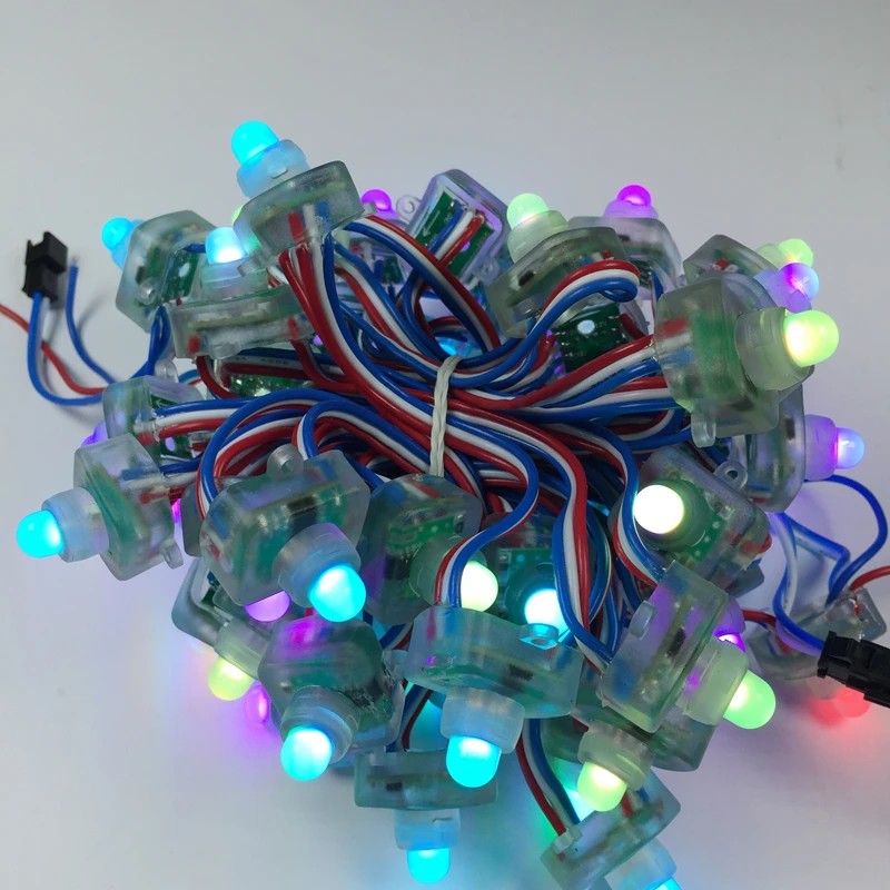 

1000pcs 12mm WS2811 Square LED Pixel Module DC12V Waterproof IP68 Digital Diffused Addressable RGB full color Xmas advertising