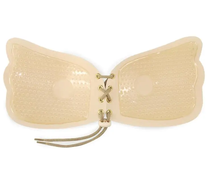 Yuio Silikon Klebe BH Push Up - Trägerloser Sticky Bra Mit 5 Paar Brustaufklebern