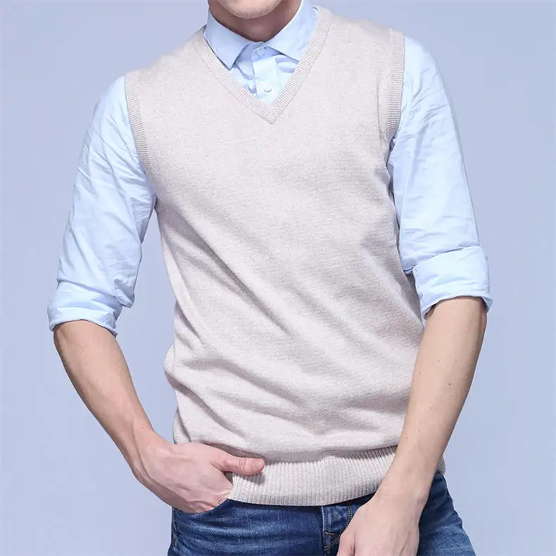 Men Sweater Vest MuLS Brand Winter Colored Wool Knitted Sleeveless Sweater Male Cotton Jumper Autumn Spring 2018 New Size M-3XL-02