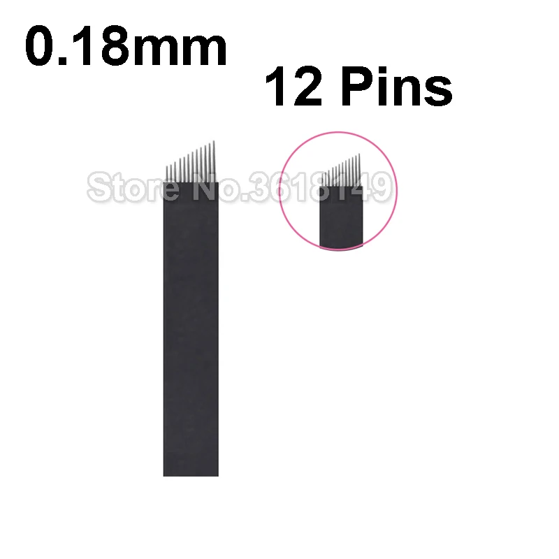 

New 0.18mm 18U 9 7 12 Pins Lamina Agulha Tebori Tattoo Microblading Needle For Permanent Makeup Manual Pen 3D Eyebrow Embroidery