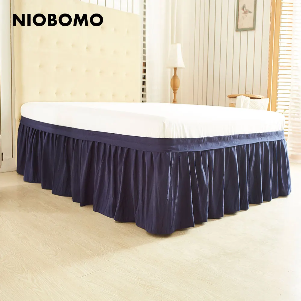 Nibomo Home Textile Bed Skirt 10 Colors bedskirt Elastic Band 40cm