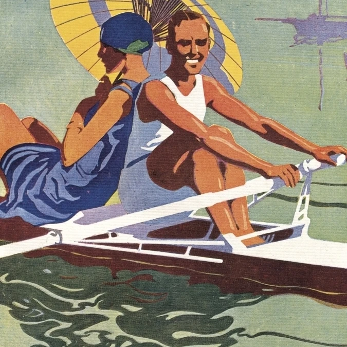 Leisure Sport And Fashion In The 1920S. Rowing. Ô<ALIMT >&copy;</ALIMT> Aisa/Everett Collection Poster Print (24 x 36)