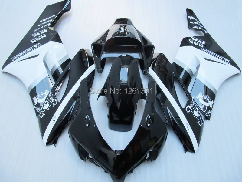 

100%Fit Injection Fairing kits for HONDA CBR1000 RR 04 05 CBR1000 04 05 CBR 1000RR 2004 2005 Black white fairings kit #6TS611