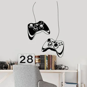 

Vinyl Wall Decal Two Joysticks Video Games Gamer Room Cool Art Stickers Mural For Teen Boy's Bedroom Decoration Wallpaper B702