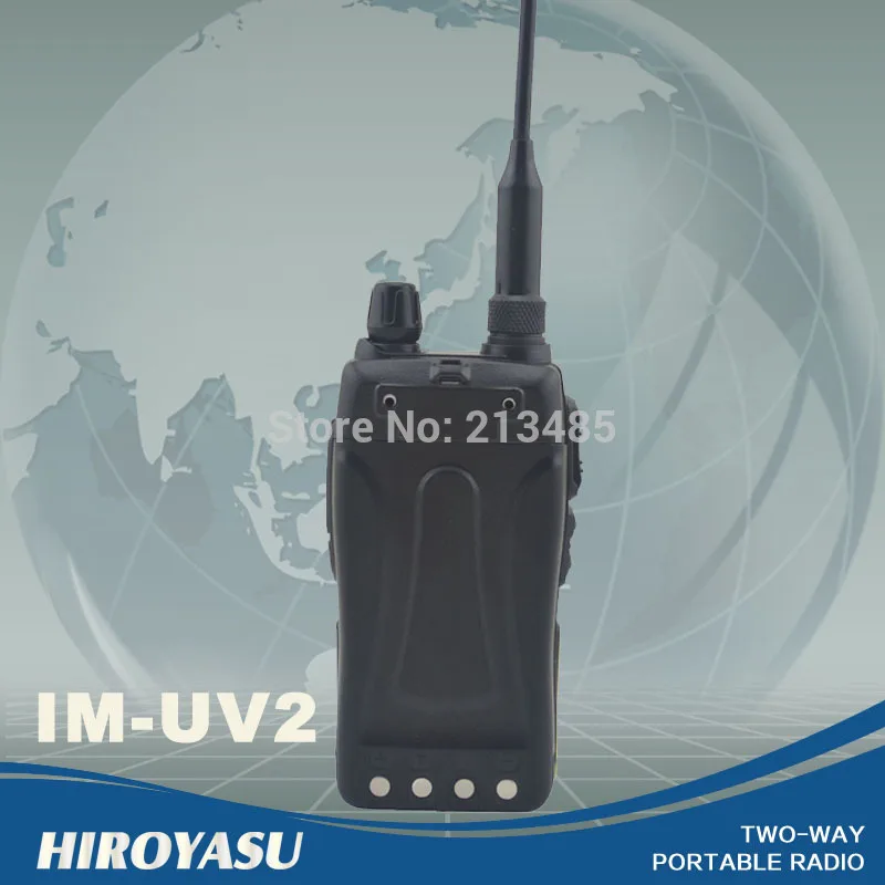 HIROYASU голубой цвет IM-UV2 136-174 МГц & UHF400-480MHz Dual Band 5 Вт/3 Вт 128CH FM 65-108 МГц Портативный двухстороннее радио FM трансивер Walkie Talkie двухстороннее радио