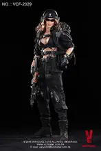 1/6 Scale Black Female Shooter Action Figure Suit Set VeryCool Model Toys For Children Hobby Gifts Collections