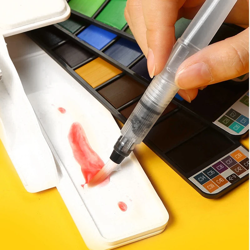 Superior 18/25/33/42Color Solid Watercolor Paint Set With Water Brush Portable Water Color Pigment for Beginner Drawing Supplies - Image 6