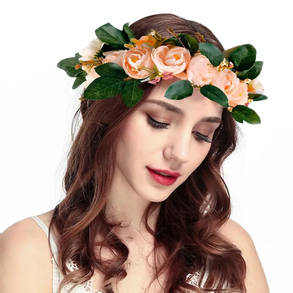 Повязка на голову с цветами корона украшение для вечерние деревенский Свадебный