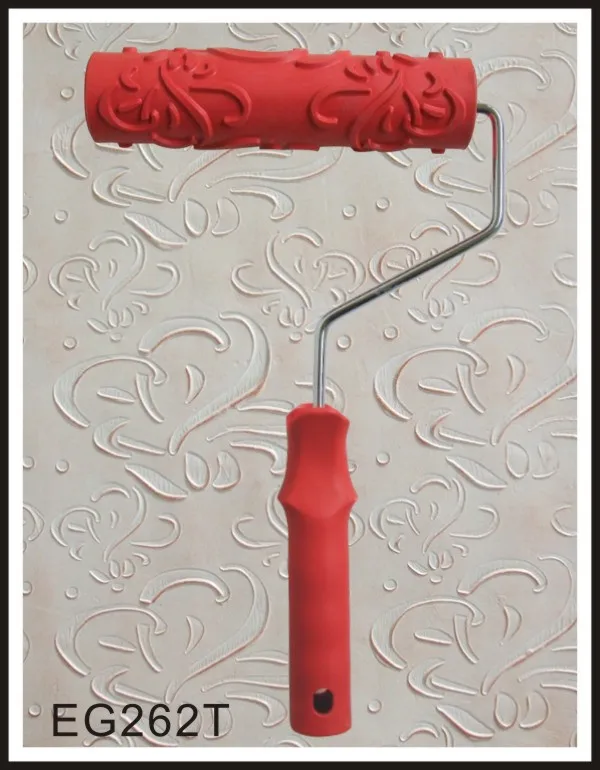 

7" Rubber Roller Embossed Texture Pattern Paint Roller Home Decoration Paint Brush Background Wall Tool 7 Inch