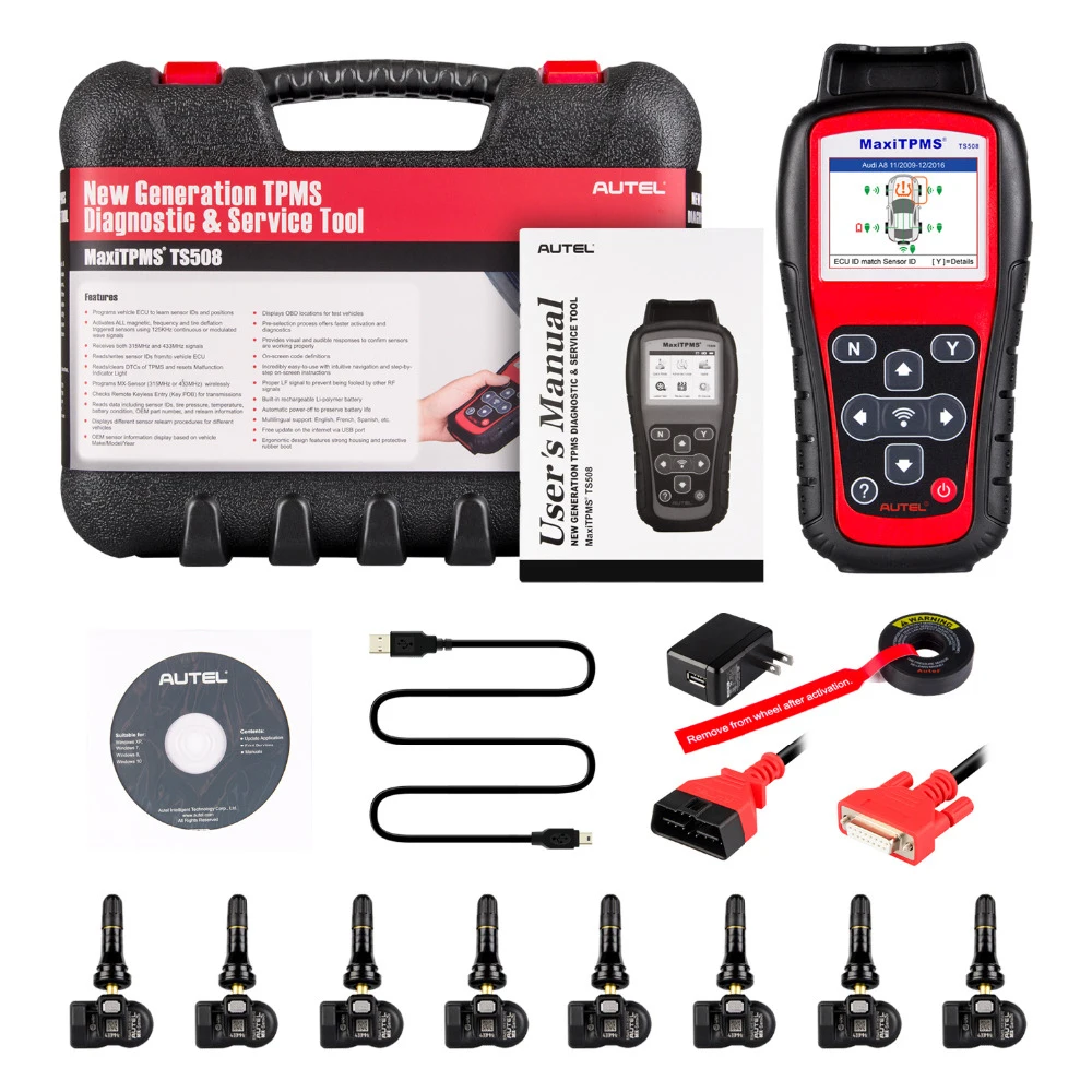 Autel MaxiTPMS TS508K инструмент для диагностики давления в шинах TPMS Взаимозаменяемые