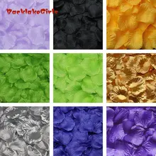 1000 шт., искусственные шелковые лепестки роз, разноцветные Искусственные Свадебные конфетти для девочек, вечерние украшения, лепестки роз