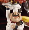 Cook Statue Dinner Plate Decorative Resin Chef Figurine Glass Cake Stand Serving Tray Fruits Tableware Snacks Ornament Craft ► Photo 2/6