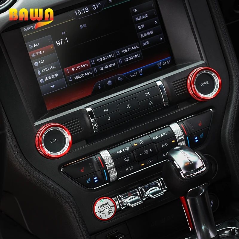 Молдинги для салона автомобиля HANGUP Ford Mustang 2015 Up алюминиевый сплав ручка